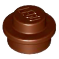 Lego Used - Plate Round 1 x 1~ [Reddish Brown]