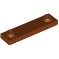 Lego NEW - Plate Modified 1 x 4 with 2 Studs with Groove~ [Reddish Brown]