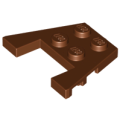 Lego NEW - Wedge Plate 3 x 4 with Stud Notches~ [Reddish Brown]