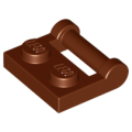Lego NEW - Plate Modified 1 x 2 with Bar Handle on Side - Closed Ends~ [Reddish Brown]