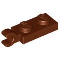 Lego NEW - Plate Modified 1 x 2 with Clip on End (Horizontal Grip)~ [Reddish Brown]