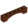 Lego NEW - Arch 1 x 6 Raised Arch~ [Reddish Brown]