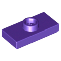 Lego NEW - Plate Modified 1 x 2 with 1 Stud with Groove and Bottom Stud Holder(Jump~ [Dark Purple]