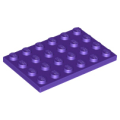Lego Used - Plate 4 x 6~ [Dark Purple]