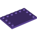 Lego NEW - Tile Modified 4 x 6 with Studs on Edges~ [Dark Purple]