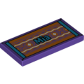 Lego NEW - Tile 2 x 4 with 'Mia' and Beach Towel Pattern~ [Dark Purple]