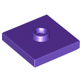 Lego NEW - Plate Modified 2 x 2 with Groove and 1 Stud in Center (Jumper)~ [Dark Purple]