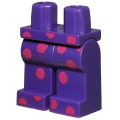 Lego NEW - Hips and Legs with Large Magenta Polka Dots Pattern~ [Dark Purple]