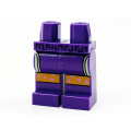Lego NEW - Hips and Legs with Yellowish Green Pockets and Orange Knees with Lavender~ [Dark Purple]