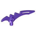 Lego Used - Minifigure Weapon Crescent Blade Serrated with Bar~ [Dark Purple]