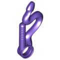 Lego Used - Minifigure Weapon Whip Bent with Snake Head and Pin Hole~ [Dark Purple]