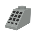 Lego Used - Slope 45 2 x 1 with Keypad with Black Buttons Pattern~ [Light Gray]
