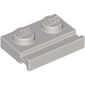 Lego Used - Plate Modified 1 x 2 with Door Rail~ [Light Gray]