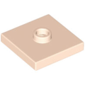 Lego NEW - Plate Modified 2 x 2 with Groove and 1 Stud in Center (Jumper)~ [Light Nougat]