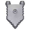 Lego Used - Minifigure Shield Pentagonal with Grooved Edges~ [Flat Silver]