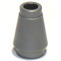 Lego NEW - Cone 1 x 1 with Top Groove~ [Flat Silver]