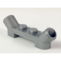 Lego Used - Plate Modified 1 x 4 with Angled Tubes~ [Flat Silver]