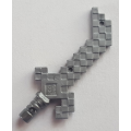 Lego NEW - Minifigure Weapon Cutlass Pixelated (Minecraft)~ [Flat Silver]