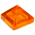 Lego NEW - Slope 45 1 x 1 x 2/3 Quadruple Convex Pyramid~ [Trans Orange]
