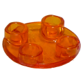 Lego NEW - Plate Round 2 x 2 with Rounded Bottom (Boat Stud)~ [Trans Orange]