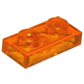Lego NEW - Plate 1 x 2~ [Trans-Orange]