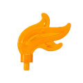 Lego Used - Minifigure Plume Feather Triple Compact / Flame / Water~ [Trans Orange]