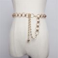 Round Ring Bead Belts Metal Waist Chain Clothing Accessories For Women Ladies