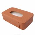 Car Napkin PU Leather Box Tissue Cover Holder  - Tie-up Style