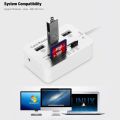 7 in 1 USB C Hub, USB Type-C Adapter to 3 USB 3.0 Ports, SD, TF, M2, MS DUO Multi-functional Card Re