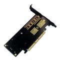 3-in-1 Msata and M.2 SSD to PCI-E 4X and SATA3 Adapter with Heatsink
