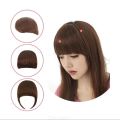 Synthetic Blunt Bangs Clip In Front Invisible Seamless Hair Extension For Women Fake Natural Hairpie