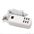 Quick Charge 6 USB Ports Mobile Phone Charger USB Desktop Wall Charger Fast Charging For Phone Samsu
