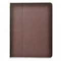 PU Leather Cover Case for IPAD 2 / New IPAD - Deep Coffee