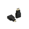 3-in-1 Micro / Mini HDMI / HDMI Male to 2-Port HDMI Female Splitter Adapters - Black (30cm)