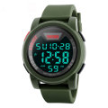 SKMEI Men&#39;s 50m Waterproof Digital Sports Watch - Army Green