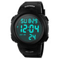 Skmei 1068 Waterproof Men's Digital LED Sports Wrist Watch - Black