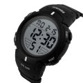 Skmei 1068 Waterproof Men's Digital LED Sports Wrist Watch - Black