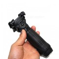 ACCU Rotary Foldable Plastic + Aluminum Alloy Gun Grip Bipod - Black