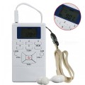 Portable Mini Frequency Modulation FM Radio Receiver - White