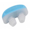 Mini Anti Snore Silicone Relieve Snoring Device - Blue