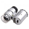 Kitbon Mini 60X Microscope Magnifying w/ LED UV Light, Pocket Jewelry Magnifier Loupe