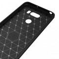 Dayspirit Wire Drawing Carbon Fiber TPU Back Case for LG V30 - Black
