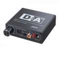 Digital to Analog Audio Converter Hi-Fi 3.5mm Jack Headphone Amplifier with Volume Control, DC Power