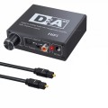 Digital to Analog Audio Converter Hi-Fi 3.5mm Jack Headphone Amplifier with Volume Control, DC Power