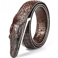 Fashion Men's Belt Crocodile Pattern Genuine Leather Belt Business Casual Simulation Crocodile B