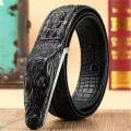 Fashion Men's Belt Crocodile Pattern Genuine Leather Belt Business Casual Simulation Crocodile B