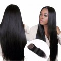 Peruvian Straight Hair Lace Closure Free Middle Three Part Non Remy Human Hair Closure 4 20inchesFre
