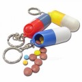 Waterproof Portable Mini Pill Box Capsule Style Pill Holder Emergency Kits Storage Box With Keychain