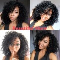 Curly Human Hair Wig 360 Lace Frontal Wig Short Deep Curly Hair Pre Plucked With Baby Hair Natural B