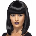 Natural Short Bob Wig Heat Resistant Synthetic Hair Women Bobo Wigs Jet-black